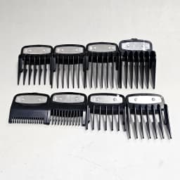 Metal Clip Clipper Guards Combs for Wahl Professional Guides Compatible with Magic Clip, Senior, Legend, Super Taper - Black