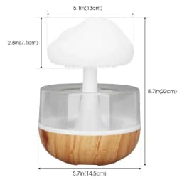 2026 New Upgrade Rain Cloud Humidifier Rain Colorful Mushroom Cloud Raindrop Atmosphere Lamp Night Light Essential Oil Small Aro