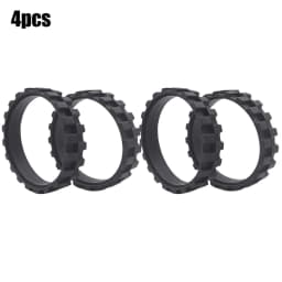 4PCS Black Rubber Tires Wheels Replacement For Roborock S5 S50 S51 S55 Robot Vacuum Cleaner Traveling Spare Parts Accessories
