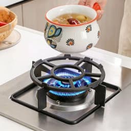 Universal Gas Stove Rack, Non-Slip Cooktop Grate for Small Pots & Milk Pans, Heavy-Duty Kitchen Stove Support Stand