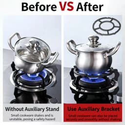 Universal Gas Stove Rack, Non-Slip Cooktop Grate for Small Pots & Milk Pans, Heavy-Duty Kitchen Stove Support Stand