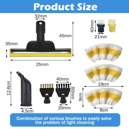 Replacement For Karcher SC1 SC2 SC3 SC4 SC5 Handheld Steam Cleaner Brush Head Replacement Mop Cloths Cover Nozzle