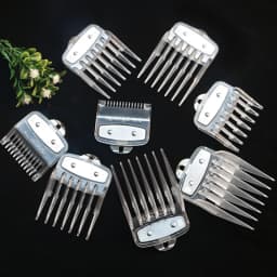 Professional Hair Clipper Limit Guide Comb for Wahl Trimmer Barber Guide Comb Haircut Tool Clipper Limit Combs Black/Clear