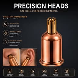 Mini Nose Hair Trimmer Painless Clipper Ear Eyebrow Waterproof Portable Rechargeable for Men Women Personal Grooming Tool