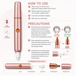 Mini Nose Hair Trimmer Painless Clipper Ear Eyebrow Waterproof Portable Rechargeable for Men Women Personal Grooming Tool