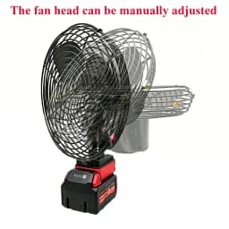 Camping Fan Outdoor Fishing Desktop Metal Strong Wind Fan For Makita For Dewalt For Milwaukee 18V Lithium Ion Battery For M18