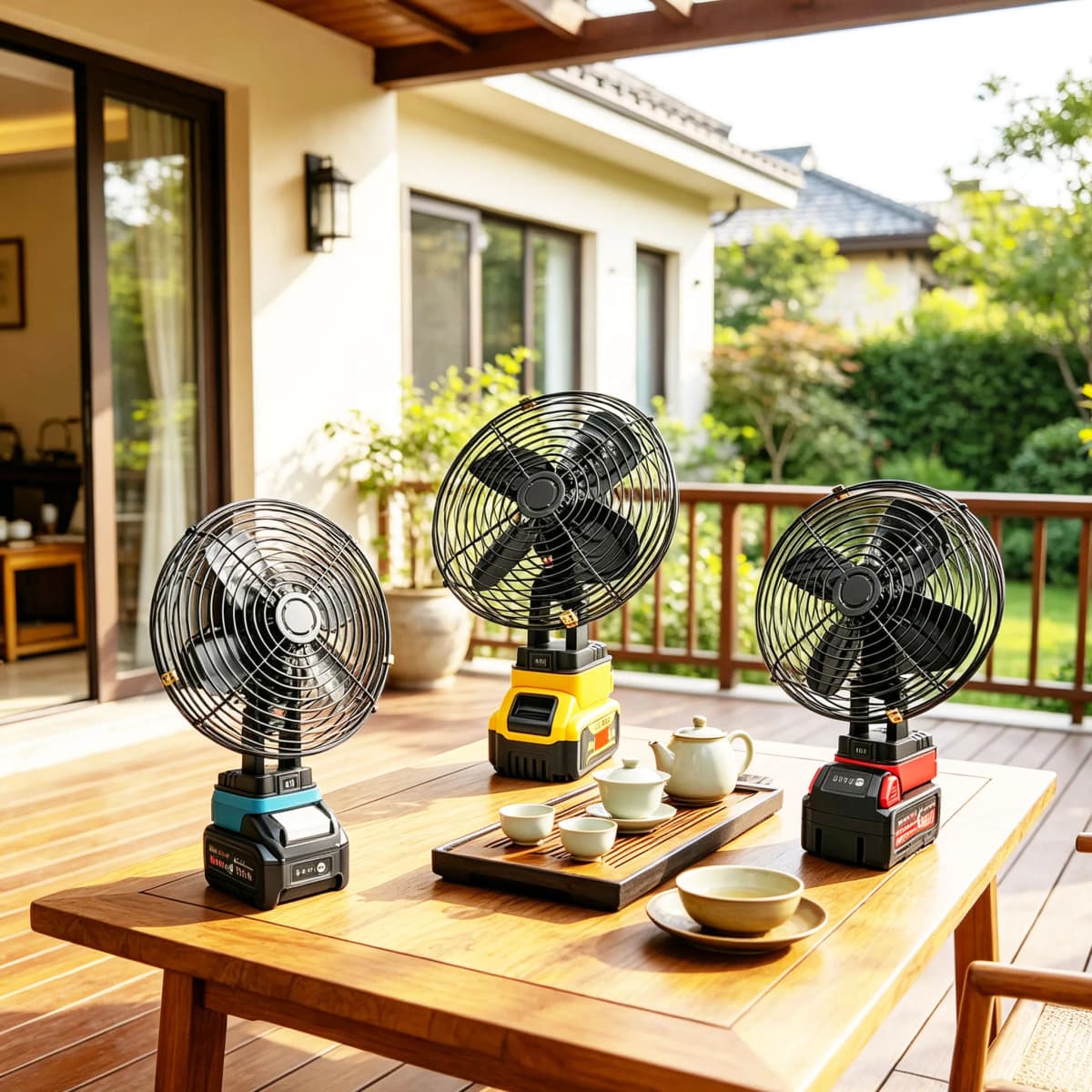 Camping Fan Outdoor Fishing Desktop Metal Strong Wind Fan For Makita For Dewalt For Milwaukee 18V Lithium Ion Battery For M18