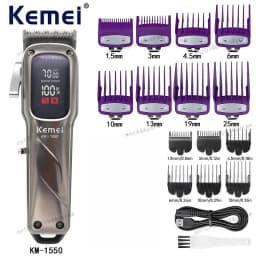 Kemei Hair Clipper Km-1550 Design Hair Trimmer Professional Electric Carving Hair Salon Clipper for Commercial Clippers for Men