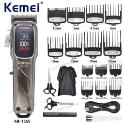 Kemei Hair Clipper Km-1550 Design Hair Trimmer Professional Electric Carving Hair Salon Clipper for Commercial Clippers for Men