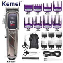 Kemei Hair Clipper Km-1550 Design Hair Trimmer Professional Electric Carving Hair Salon Clipper for Commercial Clippers for Men