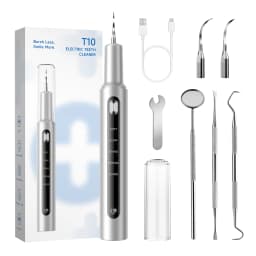 CURVY MOON T10 Electric Ultrasonic Calculus Scaler Tartar Eliminator Tooth Whiting Cleaning 5 Mode with UV LED Oral Care Tools