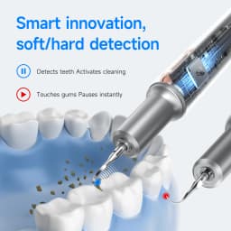 CURVY MOON T10 Electric Ultrasonic Calculus Scaler Tartar Eliminator Tooth Whiting Cleaning 5 Mode with UV LED Oral Care Tools