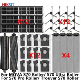 Fit For MOVA S70 Roller/ Ultra Roller/ Pro Roller/ Trouver Roller Robot Vacuum Cleaner parts Brush Filter Mop Bag Replacement