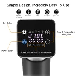 BioloMix 5th Generation Smart Sous Vide – Stainless Steel, IPX7 Waterproof, WiFi-Enabled Immersion Circulator with APP Control