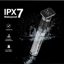 BioloMix 5th Generation Smart Sous Vide – Stainless Steel, IPX7 Waterproof, WiFi-Enabled Immersion Circulator with APP Control
