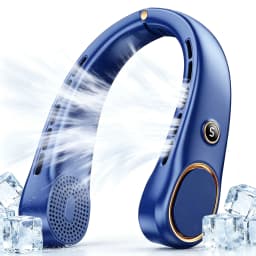 New Portable Neck Fan Upgraded, Long Battery Life Battery, Neck Support, 5 Speeds Gears Adjustment, Outdoor Wearable Hands-Free