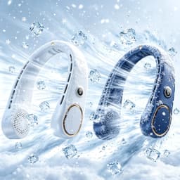 New Portable Neck Fan Upgraded, Long Battery Life Battery, Neck Support, 5 Speeds Gears Adjustment, Outdoor Wearable Hands-Free