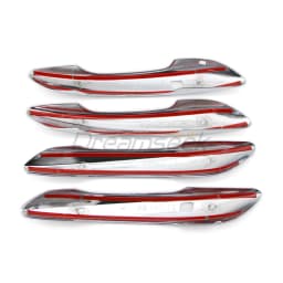 4PCs Door Handle Cover Exterior Trim For Hyundai Elantra CN7 2021 2022 2023 Chrome Molding With 2 Smart Key Hole