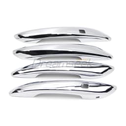 4PCs Door Handle Cover Exterior Trim For Hyundai Elantra CN7 2021 2022 2023 Chrome Molding With 2 Smart Key Hole