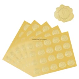 300/600pcs Self Adhesive Embossed Seals Gold Stickers Medal Decoration Labels for Envelopes Diplomas Certificates Awards