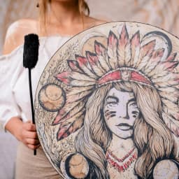 Shaman Drum Hand Drum Native American Drum With Drumstick Frame Drum Shamanic Drum Spiritual Gifts For Meditation Yoga Musical