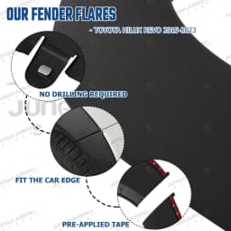 Fender Flares Wheel Arch For Toyota Hilux Revo ROCCO SR SR5 2015-2023 N80 Offroad 12MM Wheel Arch OEM-Style Car Accessories