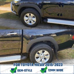 Fender Flares Wheel Arch For Toyota Hilux Revo ROCCO SR SR5 2015-2023 N80 Offroad 12MM Wheel Arch OEM-Style Car Accessories