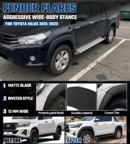Fender Flares Wheel Arch For Toyota Hilux Revo ROCCO SR SR5 2015-2023 N80 Offroad 12MM Wheel Arch OEM-Style Car Accessories