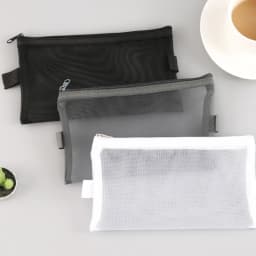 Pencil Case Set Clear Exam Pencil Pouch Mesh Zipper Pen Pouch Nylon Pen