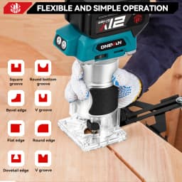 ONEVAN Brushless Electric Hand Trimmer 1600W 5 Speeds Cordless Wood Router Woodworking Engraving Slotting for 21V 18V Battery