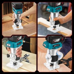 ONEVAN Brushless Electric Hand Trimmer 1600W 5 Speeds Cordless Wood Router Woodworking Engraving Slotting for 21V 18V Battery