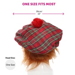 Scottish Pick Me Up Costume & Tam O' Shanter Hat - Hat with Hair & Scotsman Pick Me Up - Ideal for Burns Night & Celebrations