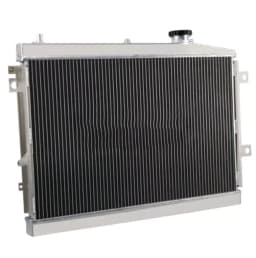 Aluminum Radiator+fan Fit Mazda Bravo B2600 Ford Courier Ute Petrol 85 1986-1996 MT 1987 1988 1989 1990 1991 1992 1993 1994 1995