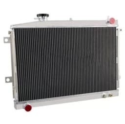 Aluminum Radiator+fan Fit Mazda Bravo B2600 Ford Courier Ute Petrol 85 1986-1996 MT 1987 1988 1989 1990 1991 1992 1993 1994 1995