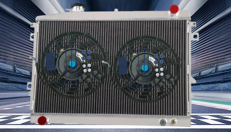 Aluminum Radiator+fan Fit Mazda Bravo B2600 Ford Courier Ute Petrol 85 1986-1996 MT 1987 1988 1989 1990 1991 1992 1993 1994 1995