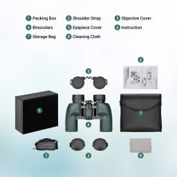 8.5X Outdoor Waterproof Binoculars with BAK4 Prism for Travel Bird Watching Hunting with Carrying Bag
