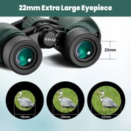 8.5X Outdoor Waterproof Binoculars with BAK4 Prism for Travel Bird Watching Hunting with Carrying Bag