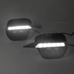 LED DRL Daytime Running Light For BMW X5 LCI SUV E70 2011 2012 2013 Fog Lamp W/ Turn Signal Indicator Front Bumper Head Daylight
