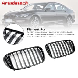 Artudatech Gloss Black Front Kidney Grille Fit for BMW 7-Series G11 G12 740i 750i 2016-2018