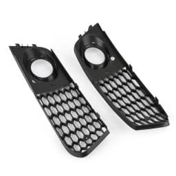 Artudatech Pair Honeycomb Mesh Fog Light Open Vent Grill Intake Fit for Audi A4 B8 2009-2012