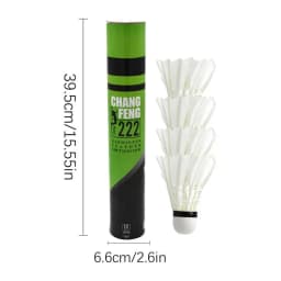 12PCS Badminton Shuttlecocks White High Speed Duck Feather Badminton Ball for Game Training Sport Practice for Adults, Teens