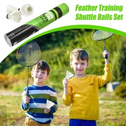 12PCS Badminton Shuttlecocks White High Speed Duck Feather Badminton Ball for Game Training Sport Practice for Adults, Teens