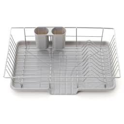 【Lifeideas】Self Draining Dish Dryer with Drainboard Counter Dish Drainer Kitchen Drying Rack for Countertop Kitchen
