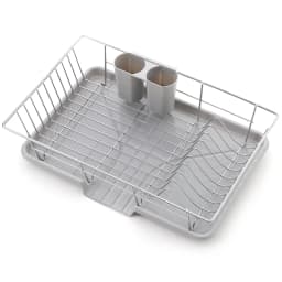 【Lifeideas】Self Draining Dish Dryer with Drainboard Counter Dish Drainer Kitchen Drying Rack for Countertop Kitchen