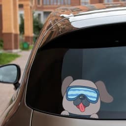 Dog Peeking Car Decal Car Window Decal Humorour Peep Animal Decorative Stickers For Wall Snowboard Motorcycle Computer