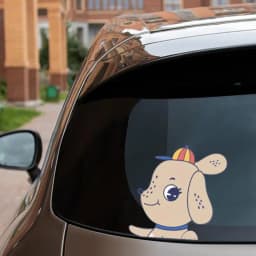 Dog Peeking Car Decal Car Window Decal Humorour Peep Animal Decorative Stickers For Wall Snowboard Motorcycle Computer