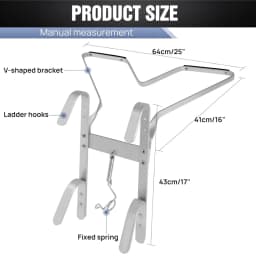 DayPlus V-Shaped Ladder Bracket Tool Ladder Accessory Bracket Stabiliser For Corners, Walls, Windows, Trees