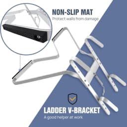 DayPlus V-Shaped Ladder Bracket Tool Ladder Accessory Bracket Stabiliser For Corners, Walls, Windows, Trees
