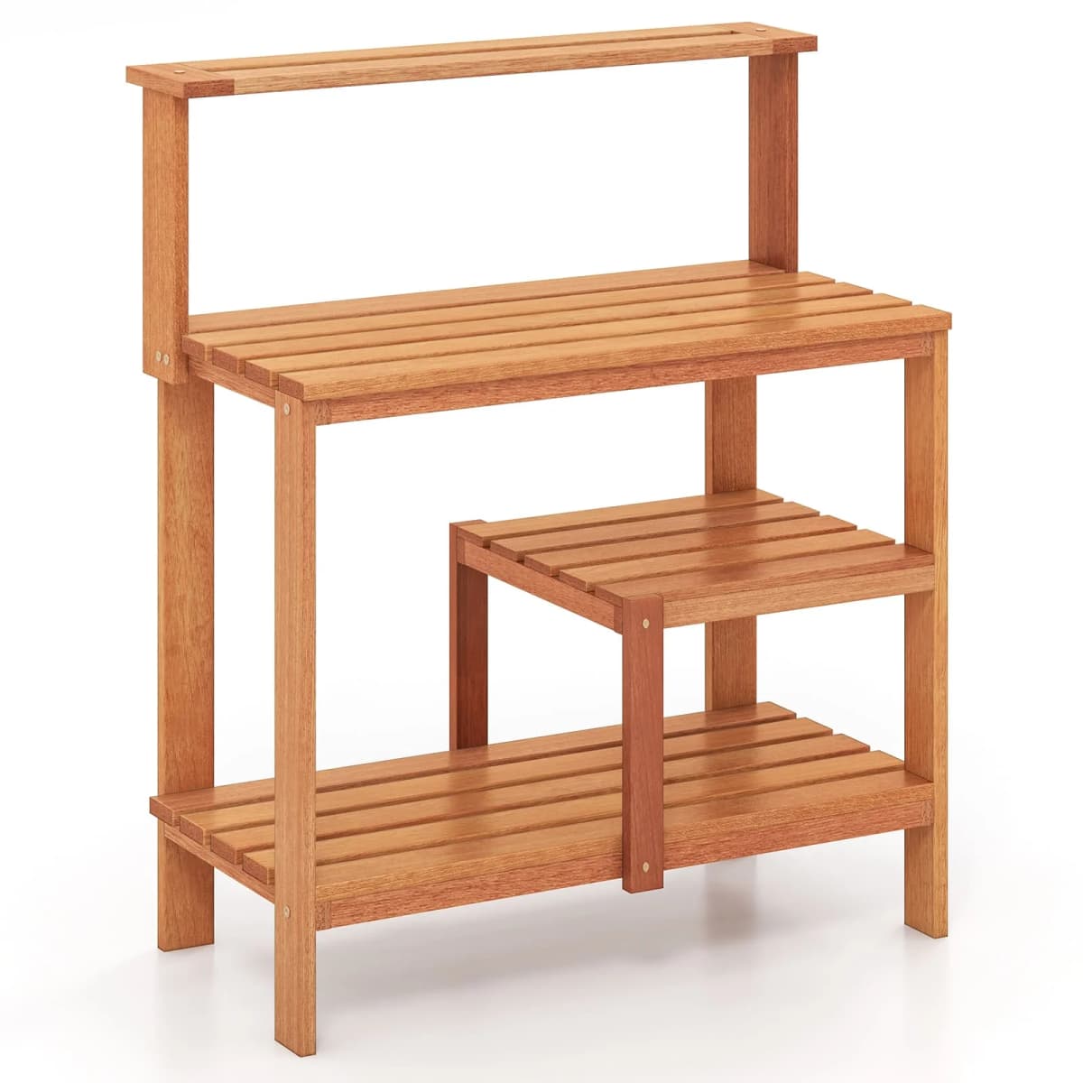 Garden Potting Bench Table Planting Workstation w/Storage-Natural