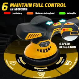 Car Polisher Electric Polishing Machine Replacement for Dewalt, Wireless Waxing Sanding Sealing Glaze Tool Sander Power Tools